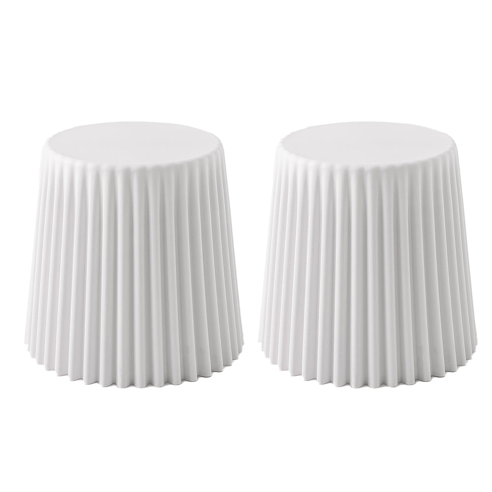 Cupcake Foot Stool - White - Set of 2