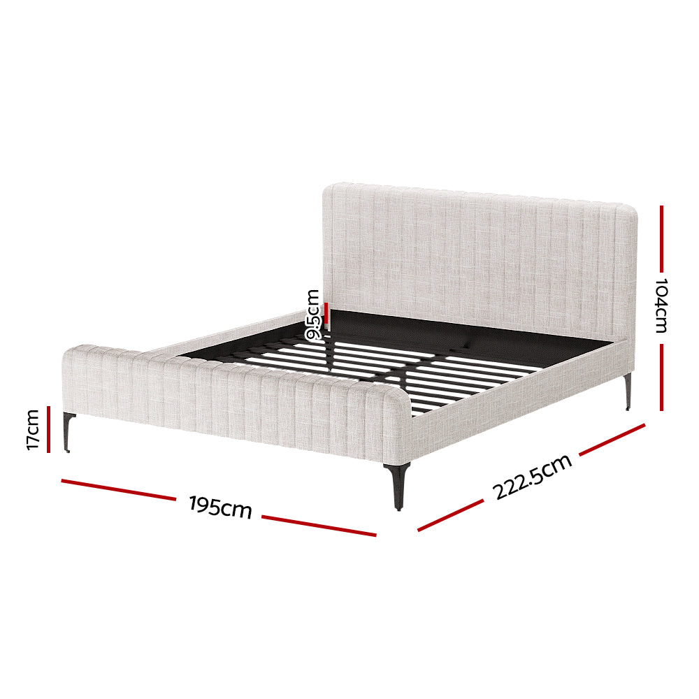 Ammy Bed Frame - Beige King