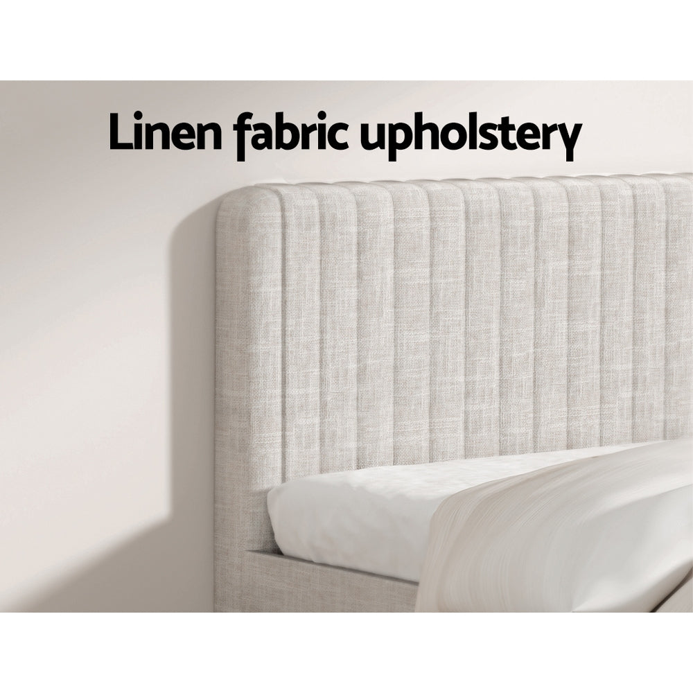 Ammy Bed Frame - Beige Queen