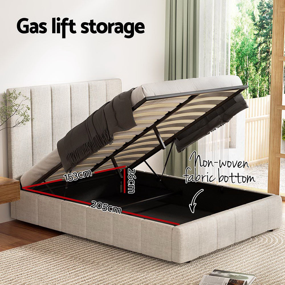 Tette Bed Frame - Queen Beige
