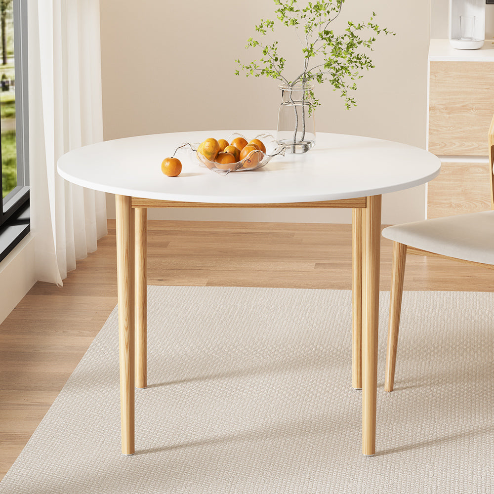 Dining Table - Round White 108CM Diameter Demi