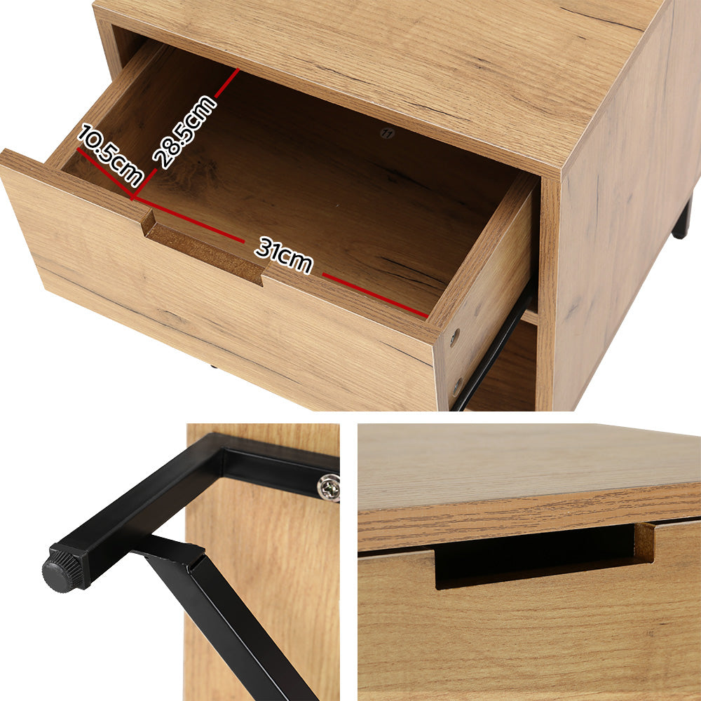 Kravu Rust Oak Bedside Table