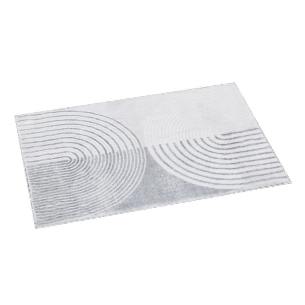 Cyril Floor Rug 120x160cm - White & Grey