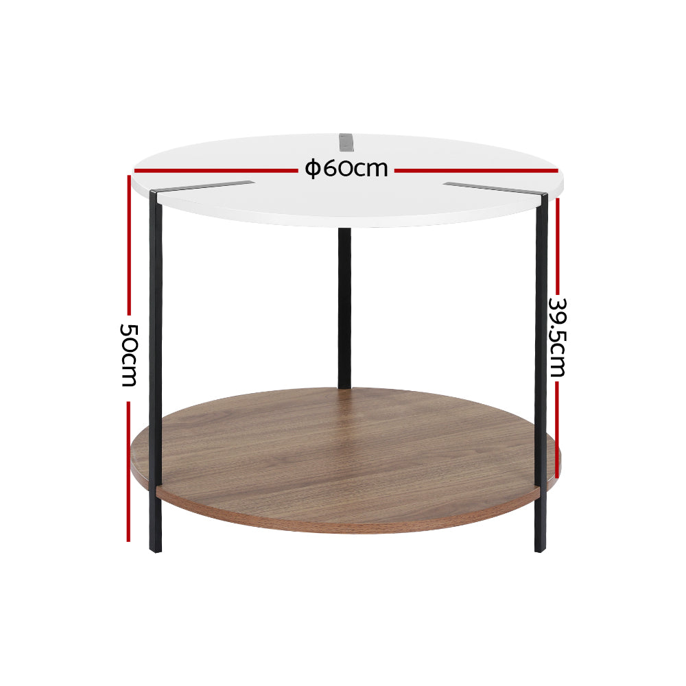White Cedric Coffee Table - 60cm