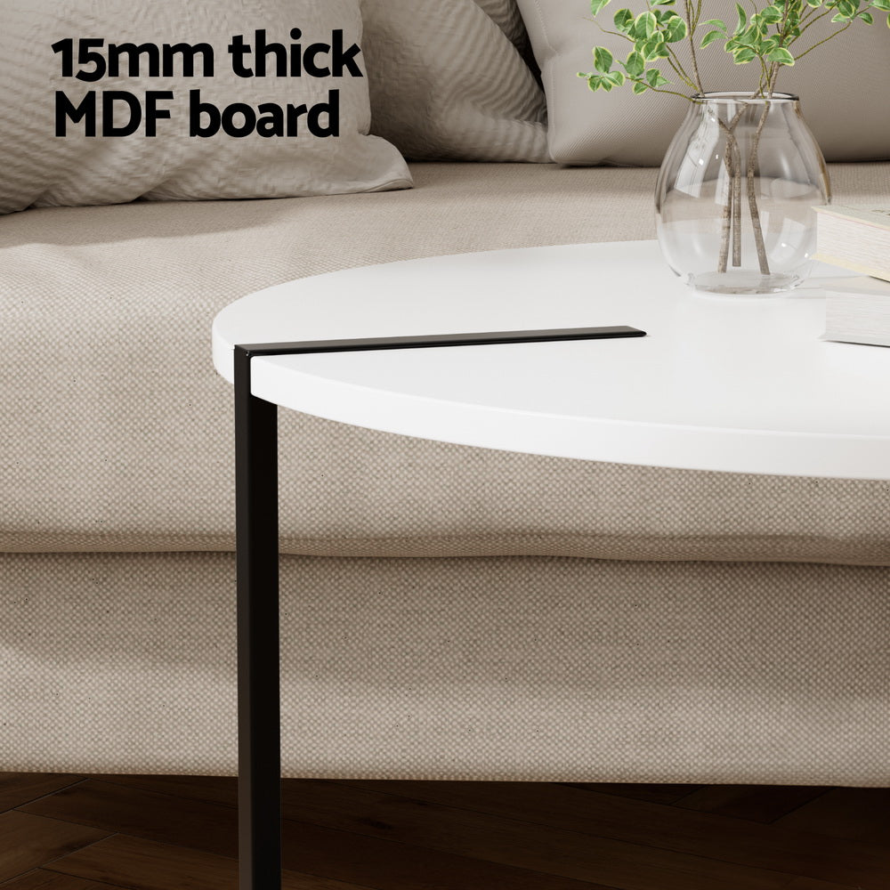 White Cedric Coffee Table - 60cm
