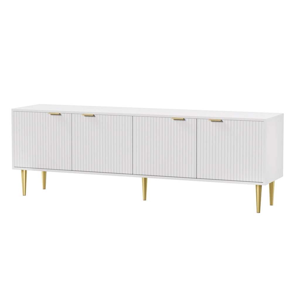 White TV Cabinet Entertainment Unit - 180CM