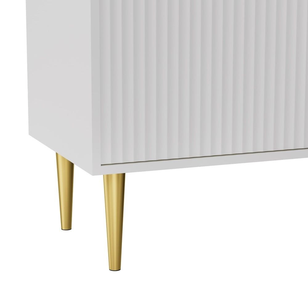 White TV Cabinet Entertainment Unit - 180CM