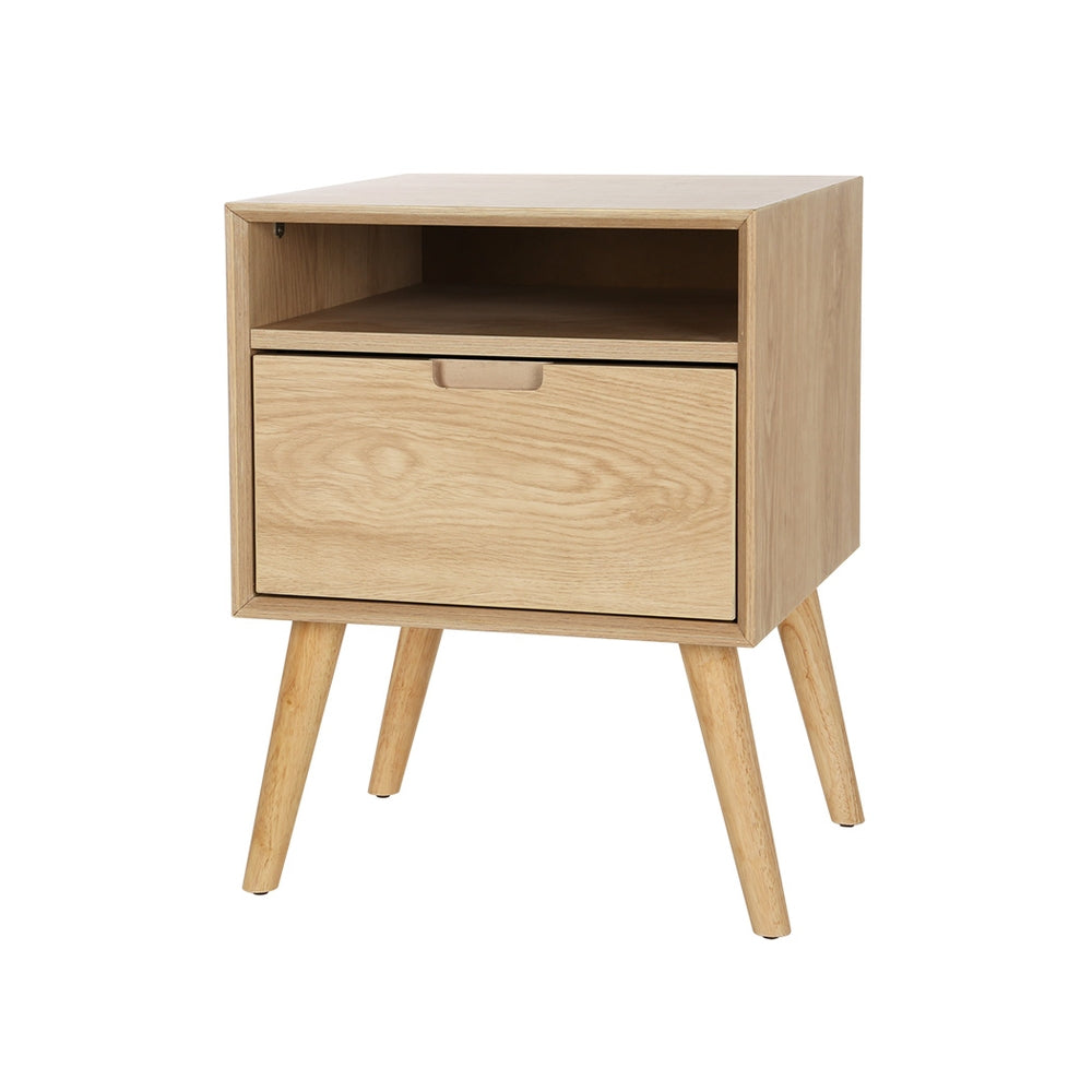 Gorr Bedside Table Drawers - Ash Wood