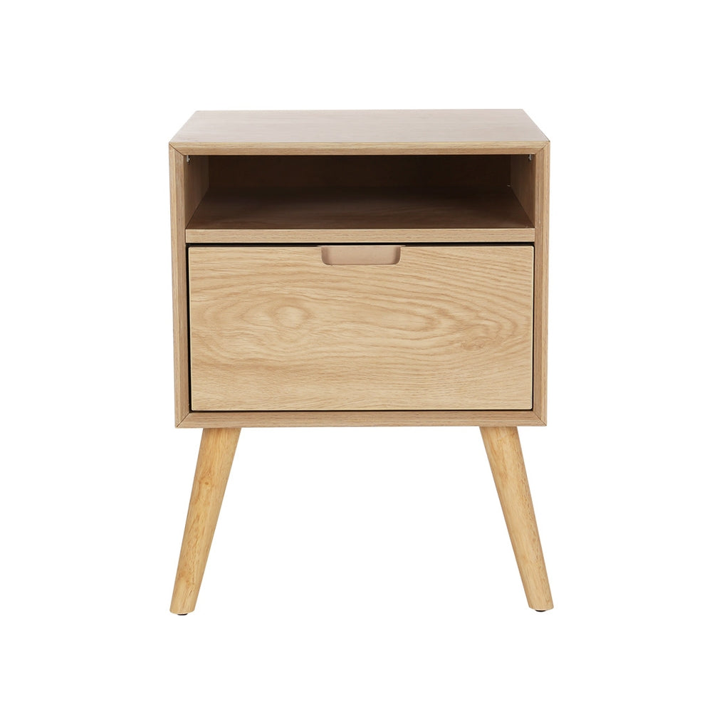 Gorr Bedside Table Drawers - Ash Wood