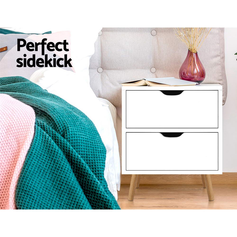 Boden Bedside Table Drawers - White