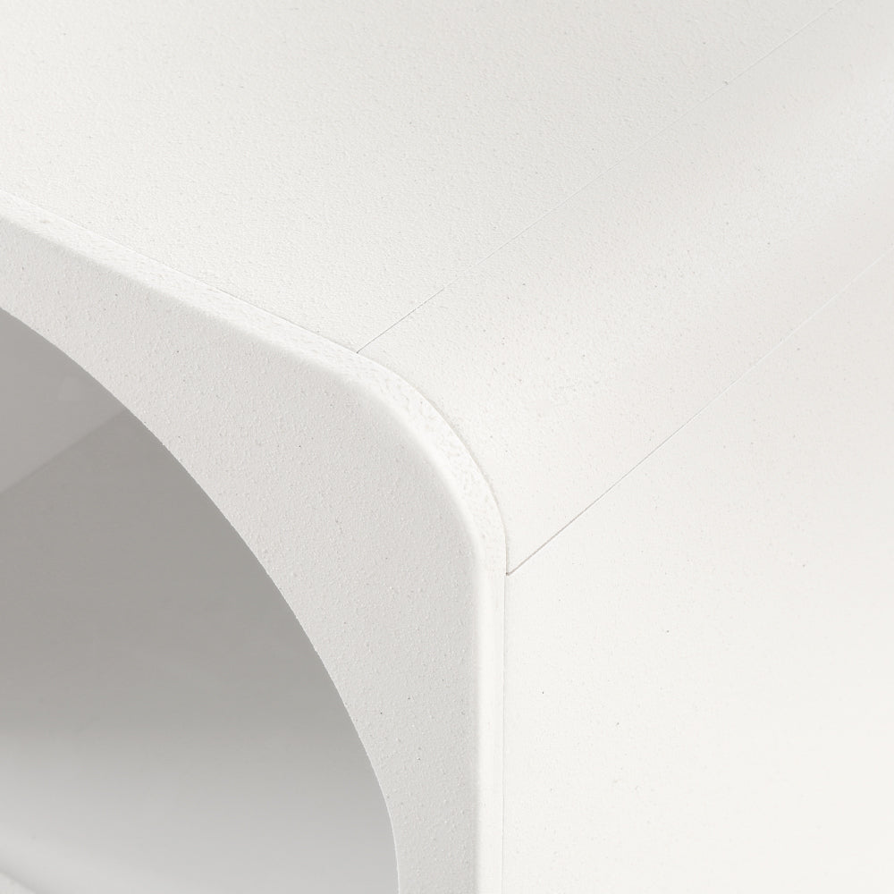 Arched Bedside Table Shelf - White