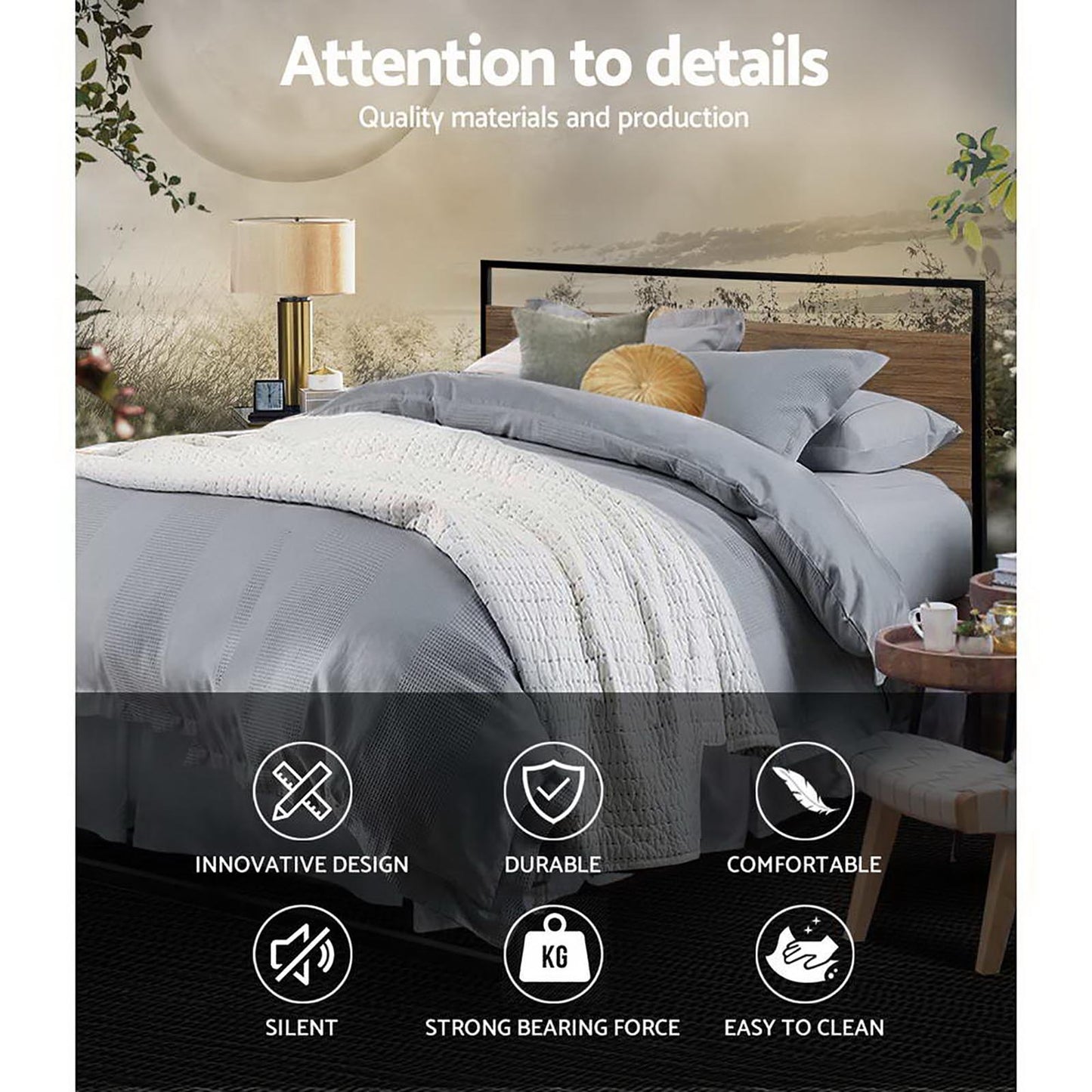 Dane Metal Bed Frame - Double