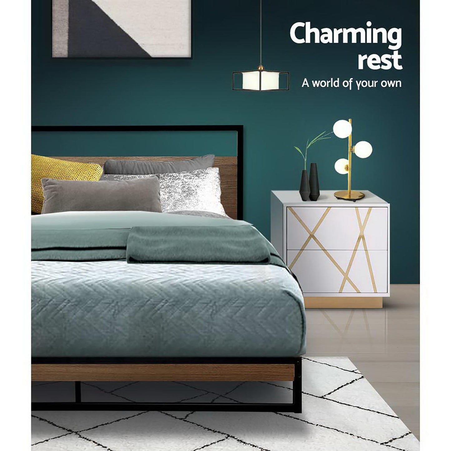 Dane Metal Bed Frame - Double