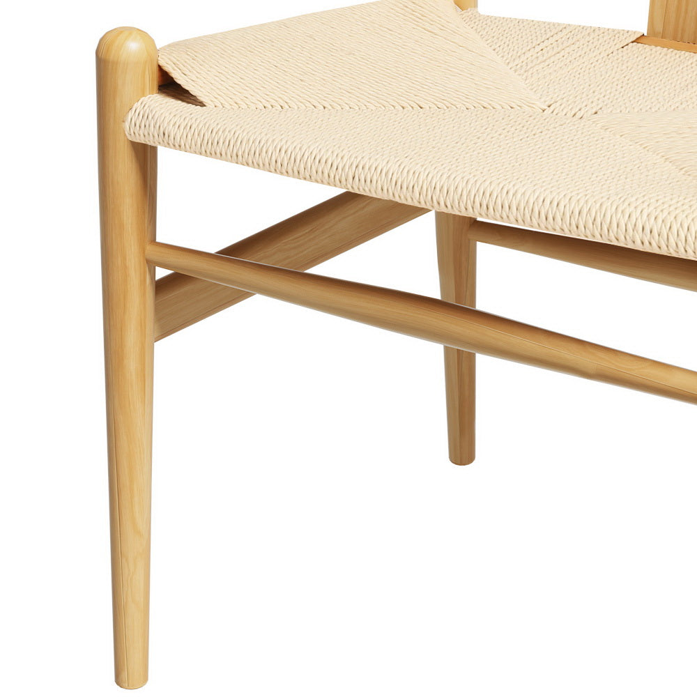 Wishbone Dining Chair Wooden Rattan - Set of 1