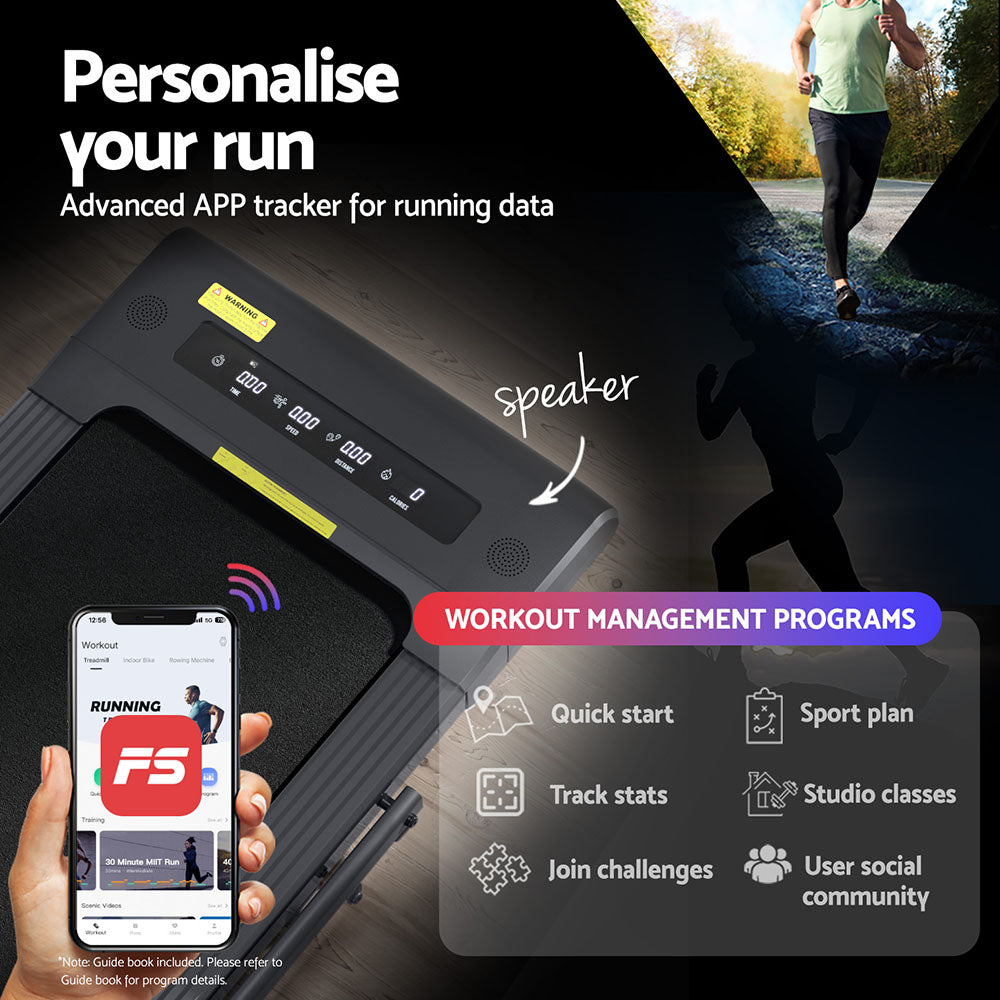 Everfit Treadmill & Electric Walking Pad - 400mm Grey