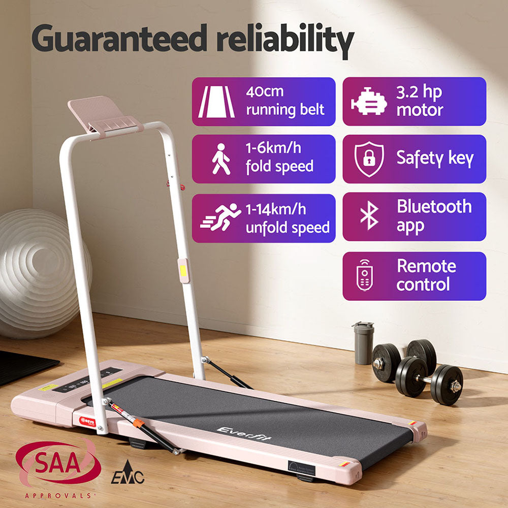 Everfit Treadmill & Electric Walking Pad - 400mm Pink