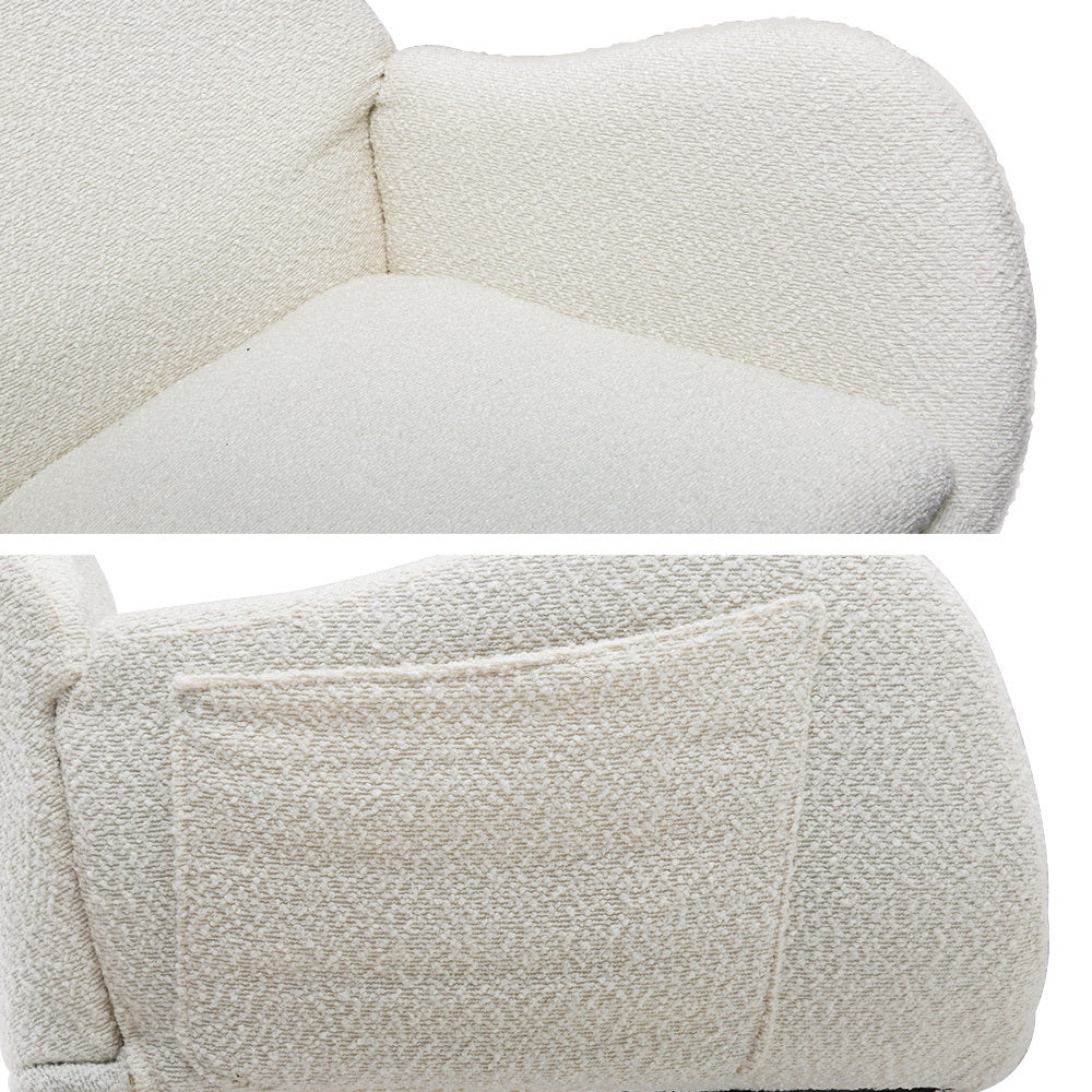 Boucle Nursery Rocking Chair - White
