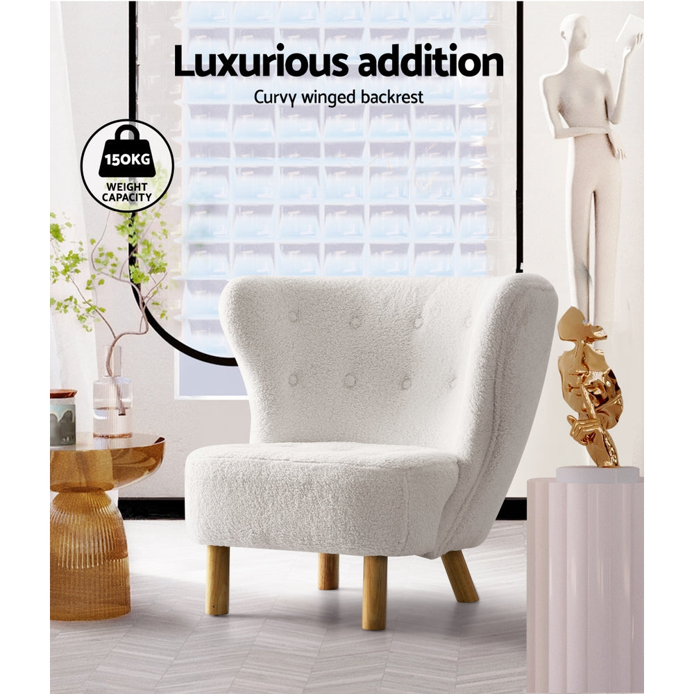 Felista Sherpa Armchair - White