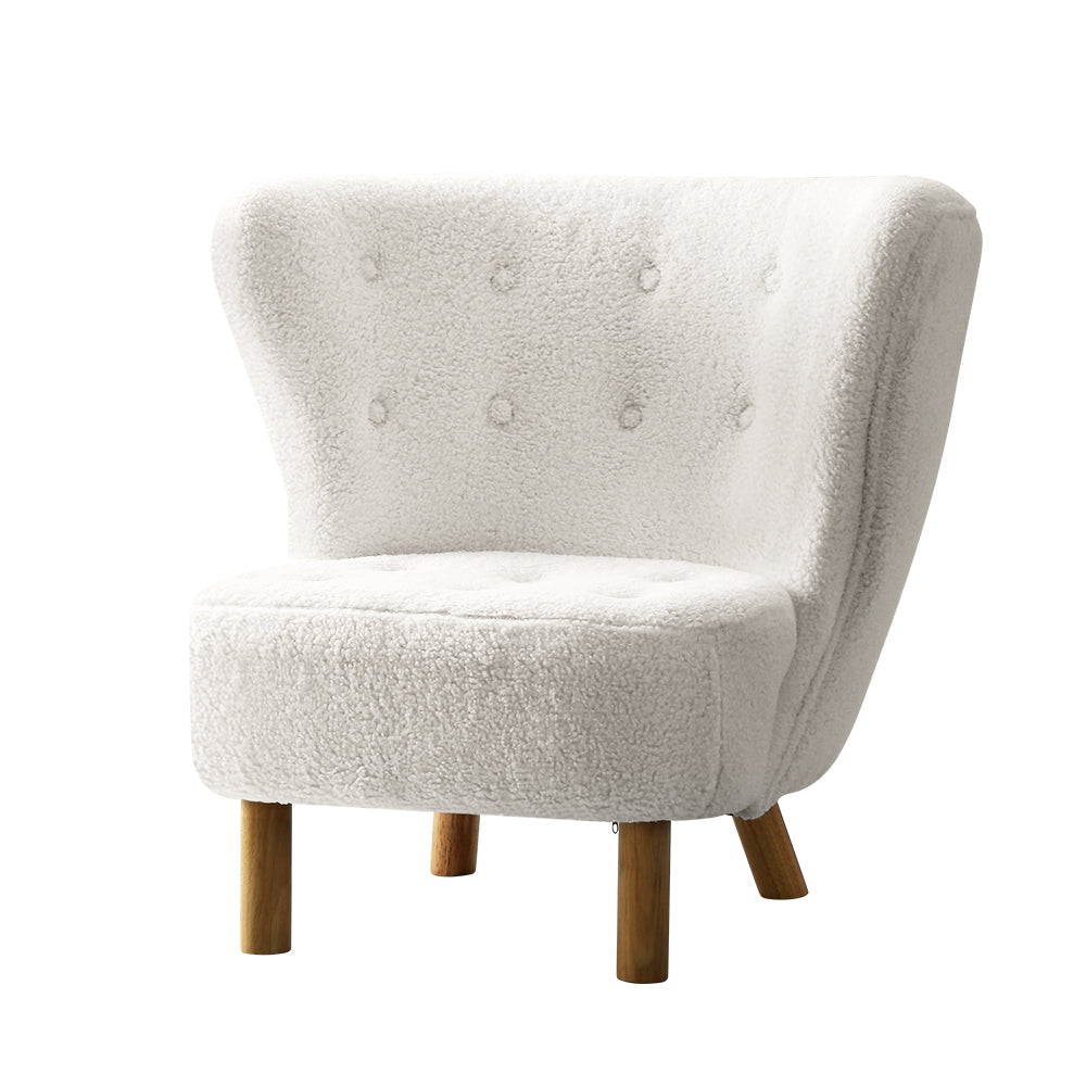 Felista Sherpa Armchair - White