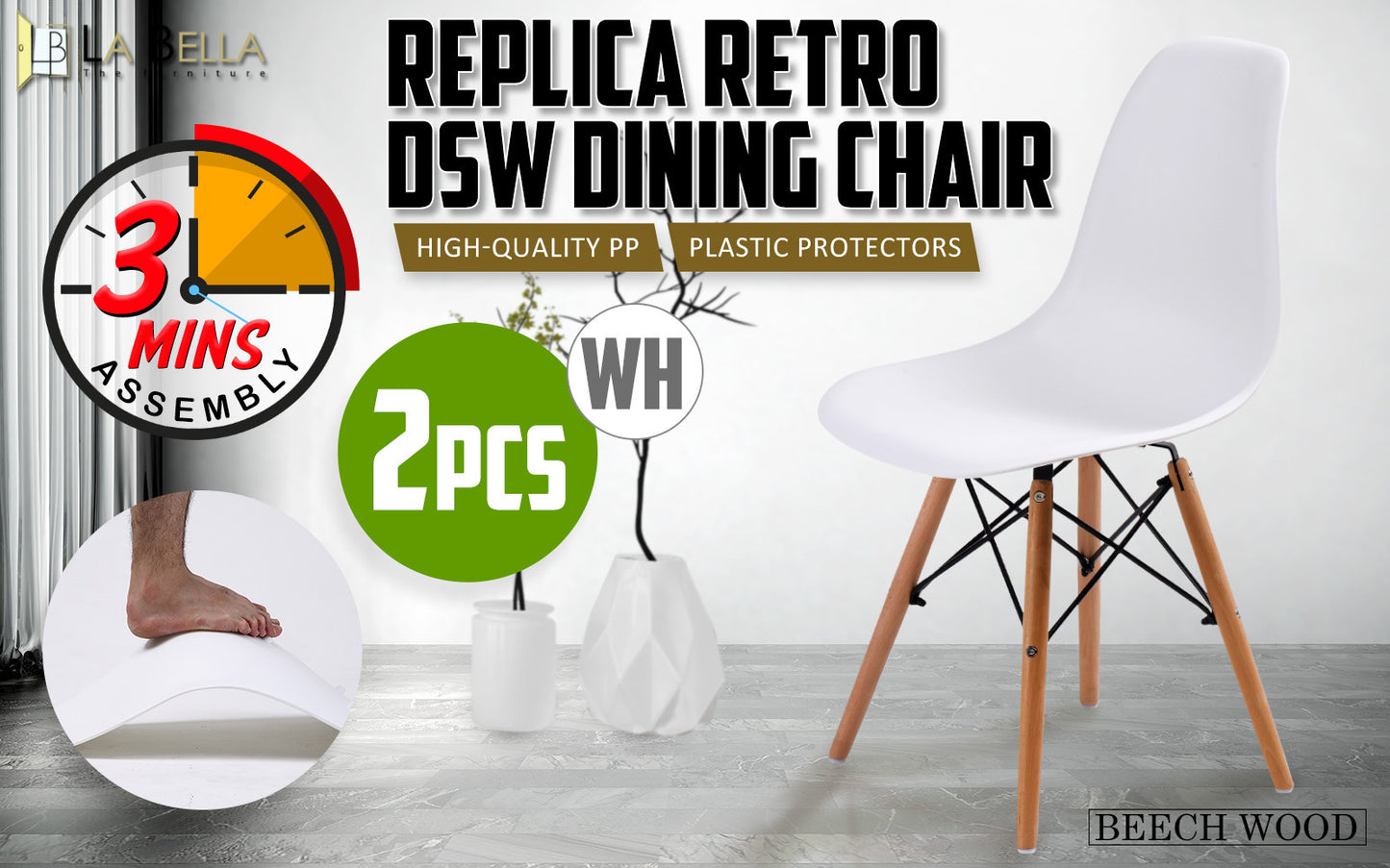 La Bella Retro Dining Chairs - Set of 2