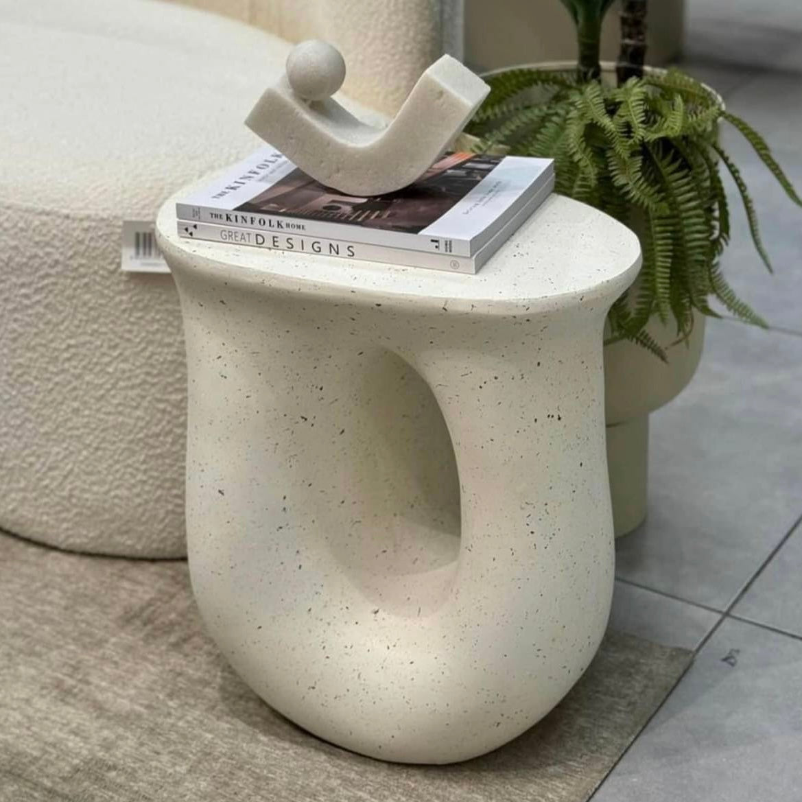 Cosmo Terrazzo - Hourglass Sculptural Side Table