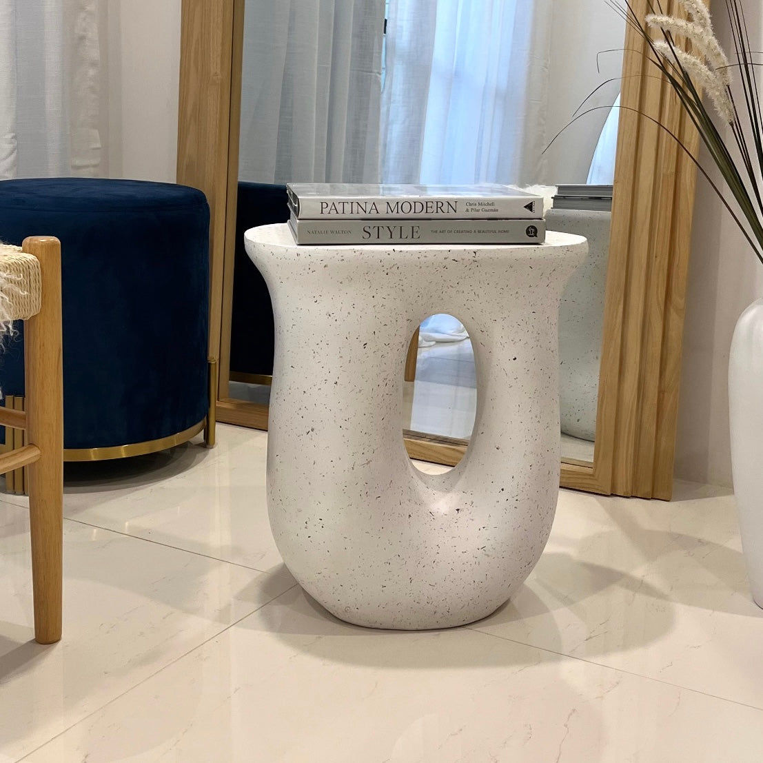 Cosmo Terrazzo - Hourglass Sculptural Side Table