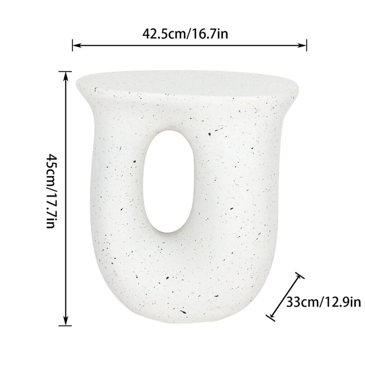 Cosmo Terrazzo - Hourglass Sculptural Side Table
