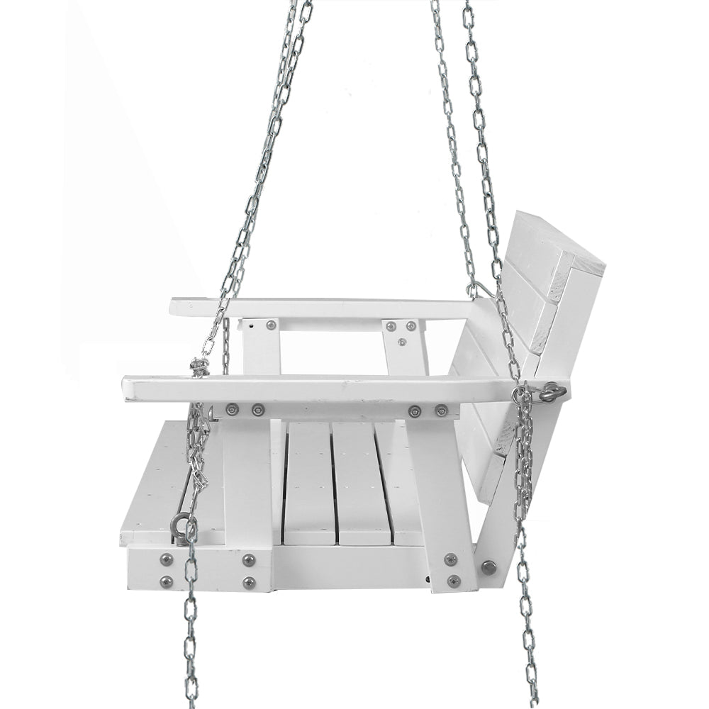 Porch Swinging Chair - White 3 Seater