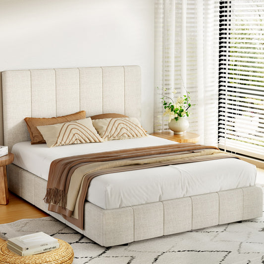 Tette Bed Frame - Queen Beige