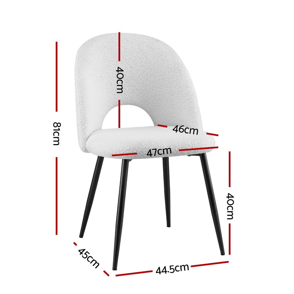 Boucle Sherpa Dining Chair - Set of 2
