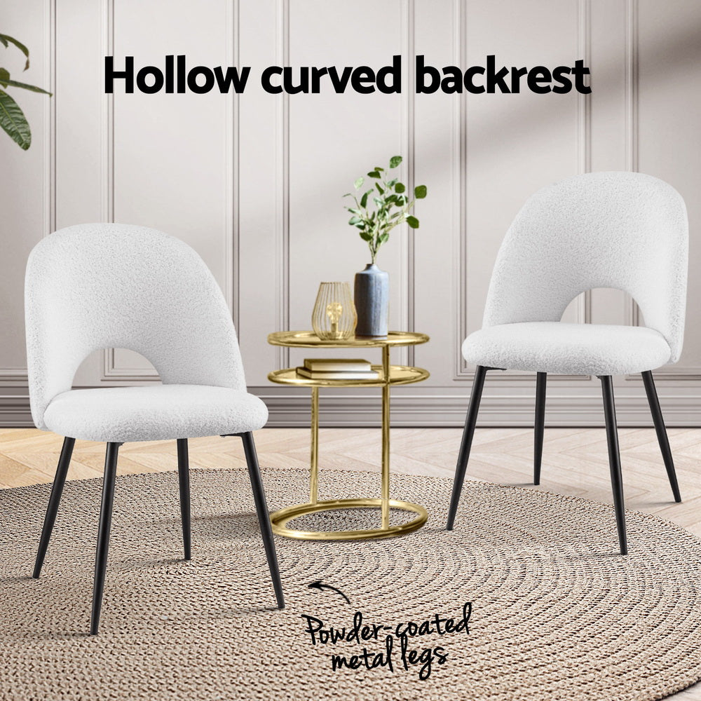 Boucle Sherpa Dining Chair - Set of 2