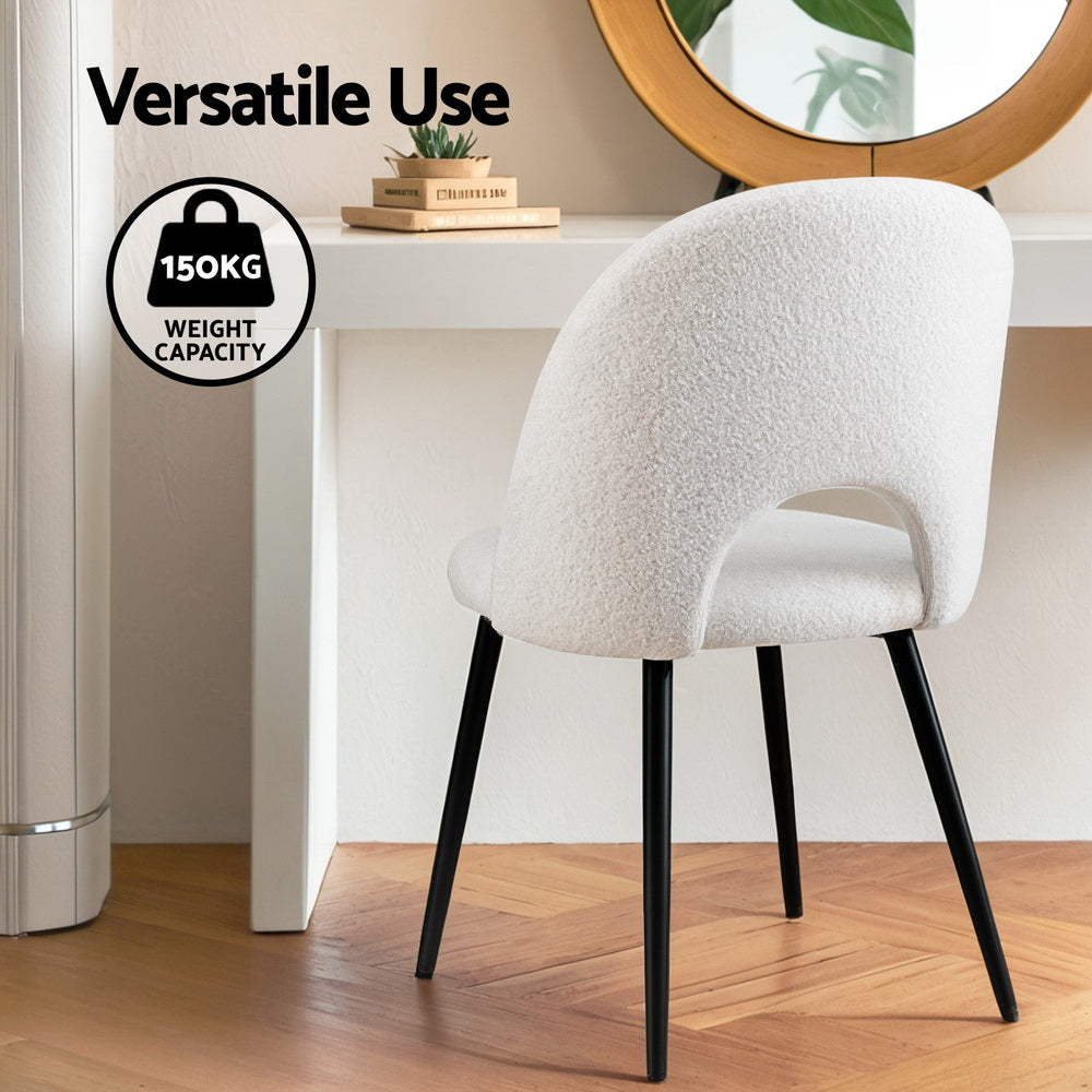 Boucle Sherpa Dining Chair - Set of 2
