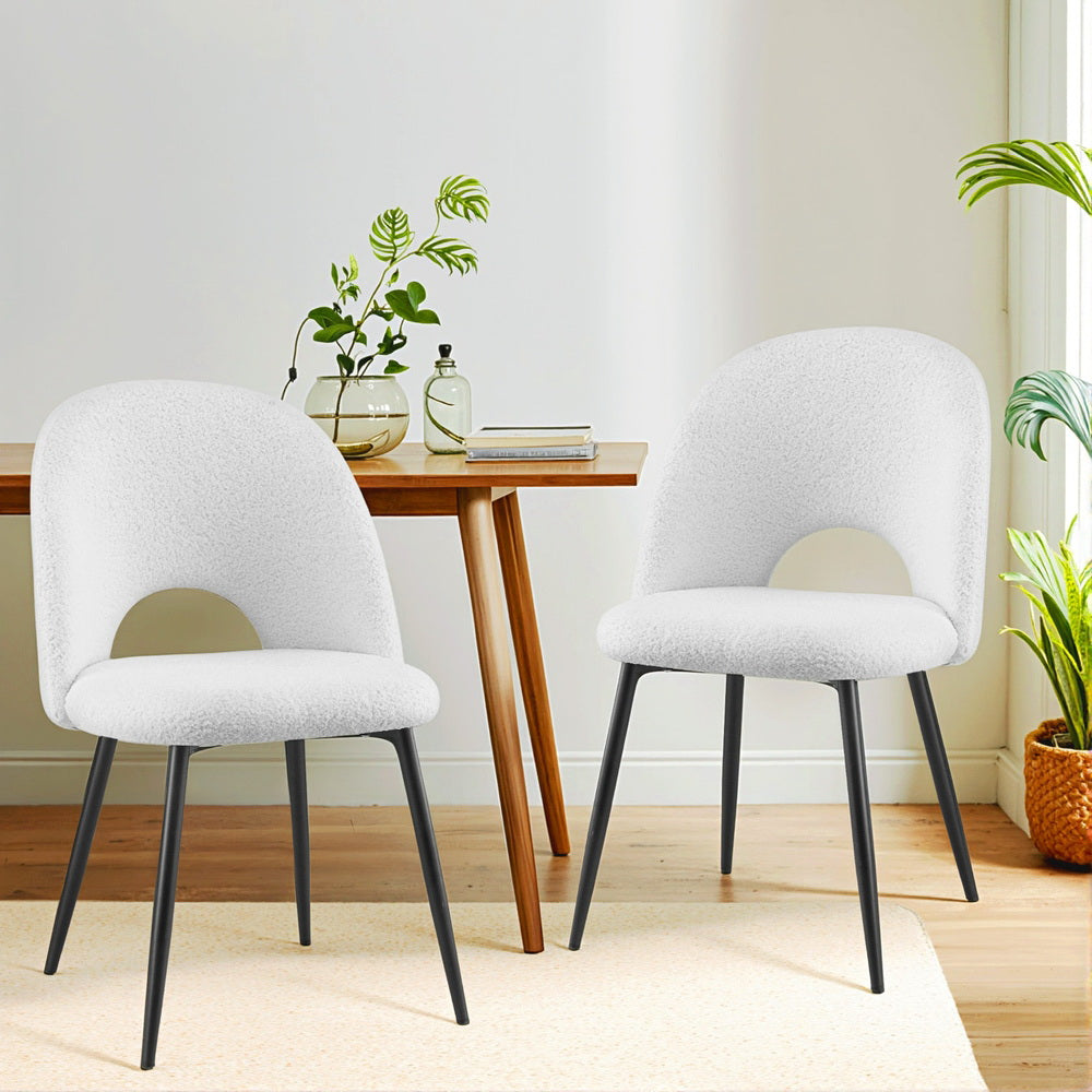 Boucle Sherpa Dining Chair - Set of 2
