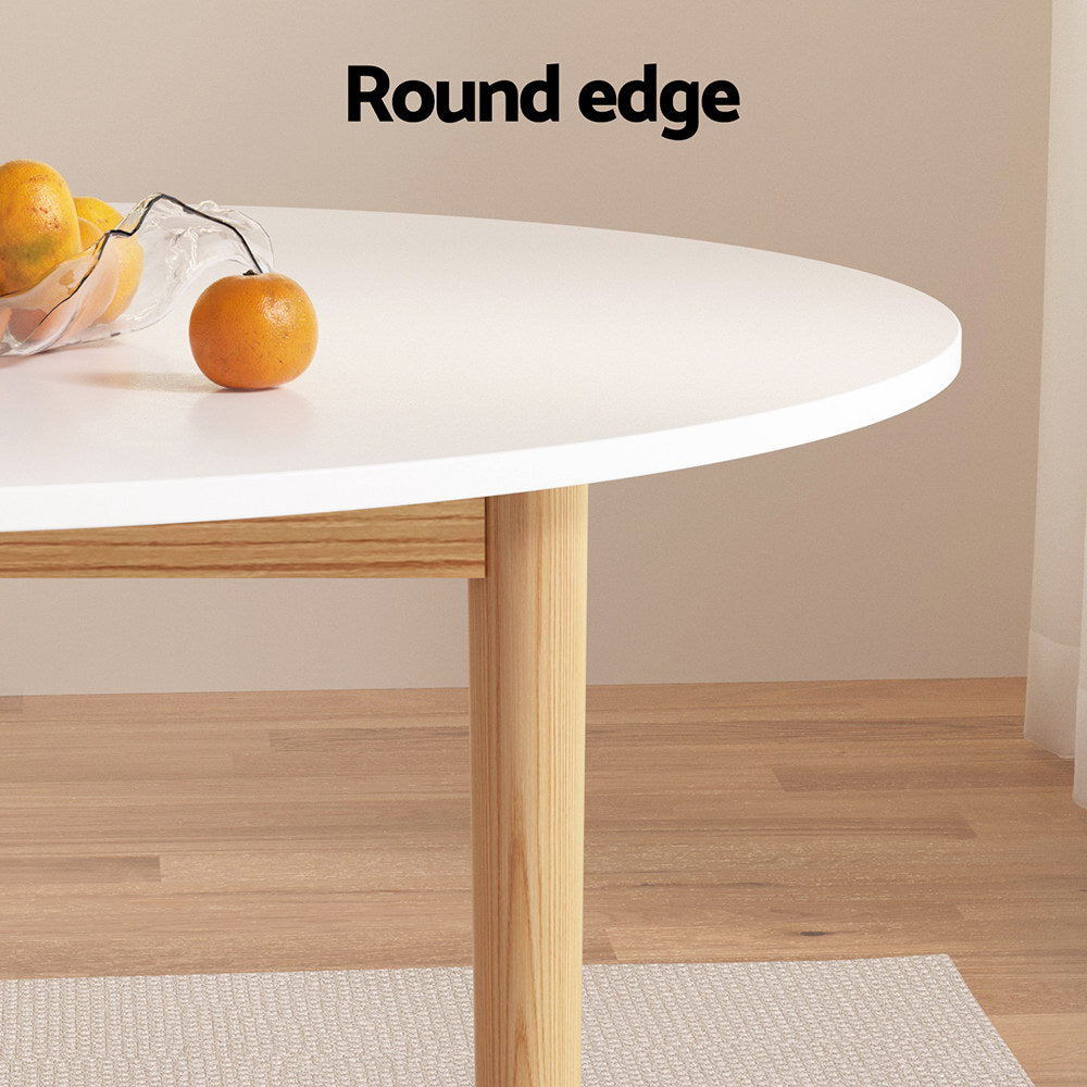 Dining Table - Round White 108CM Diameter Demi