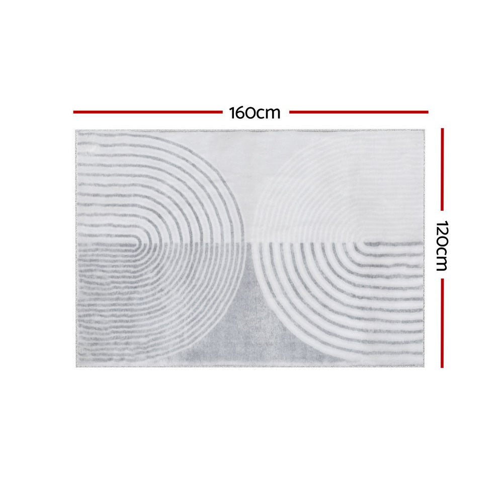 Cyril Floor Rug 120x160cm  - White & Grey