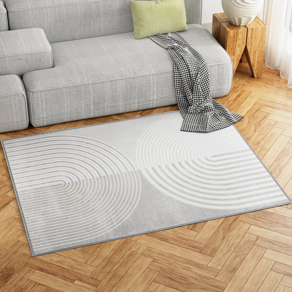 Cyril Floor Rug 120x160cm  - White & Grey