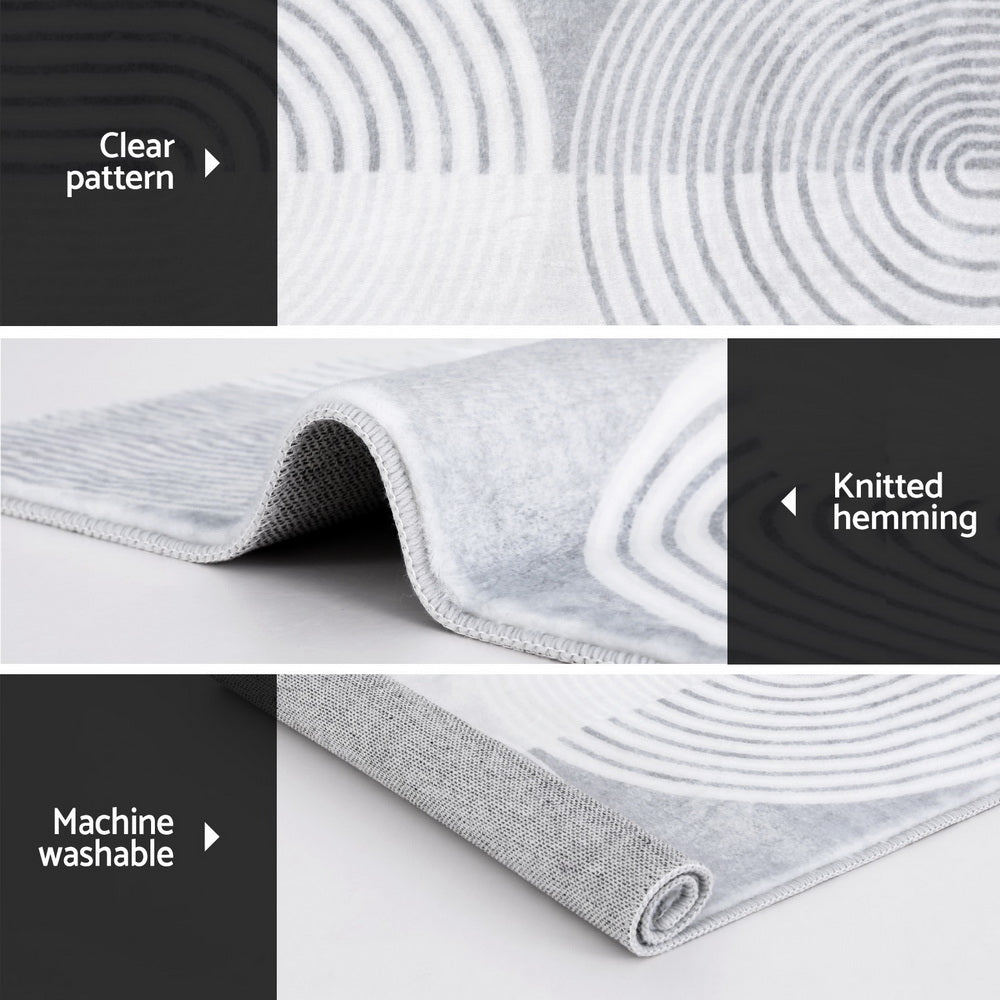 Cyril Floor Rug 120x160cm  - White & Grey