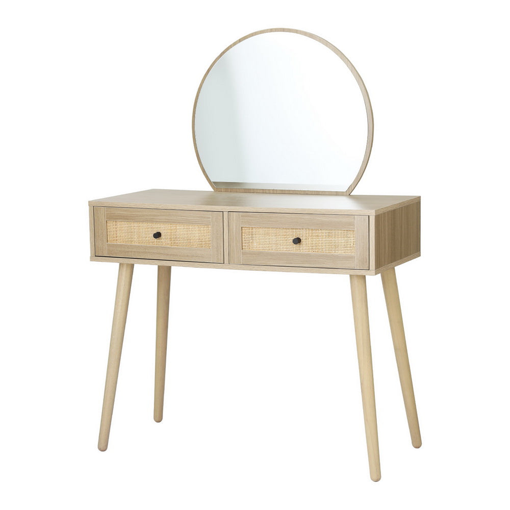 Frances Dressing Table & Mirror - Rattan