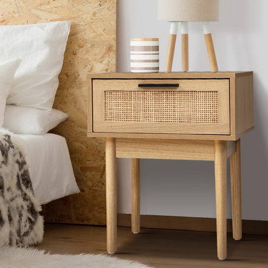 Rattan Bedside Table Nightstand