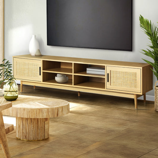 Rattan TV Cabinet - Entertainment Unit 180cm