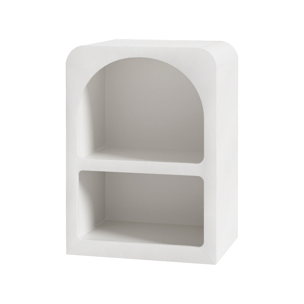 Arched Bedside Table Shelf - White