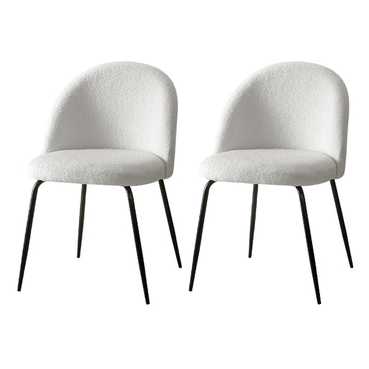 Sherpa Dining Chairs - White - Set of 2