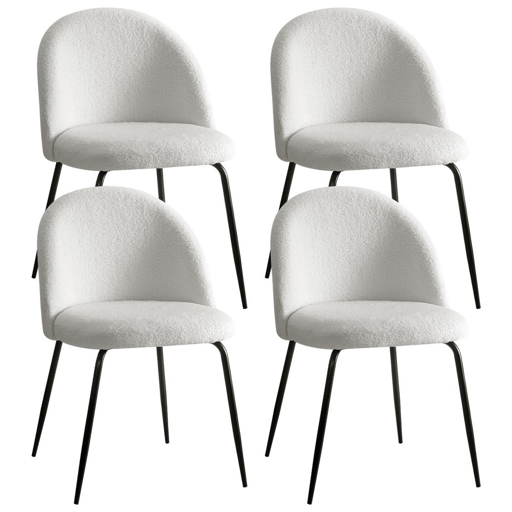 Sherpa Dining Chairs - White - Set of 4