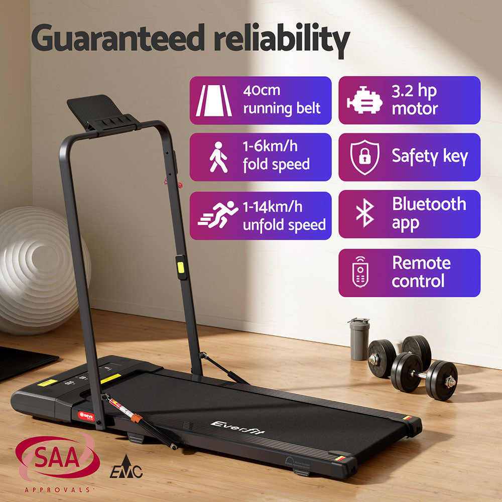 Everfit Treadmill & Electric Walking Pad  - 400mm Black
