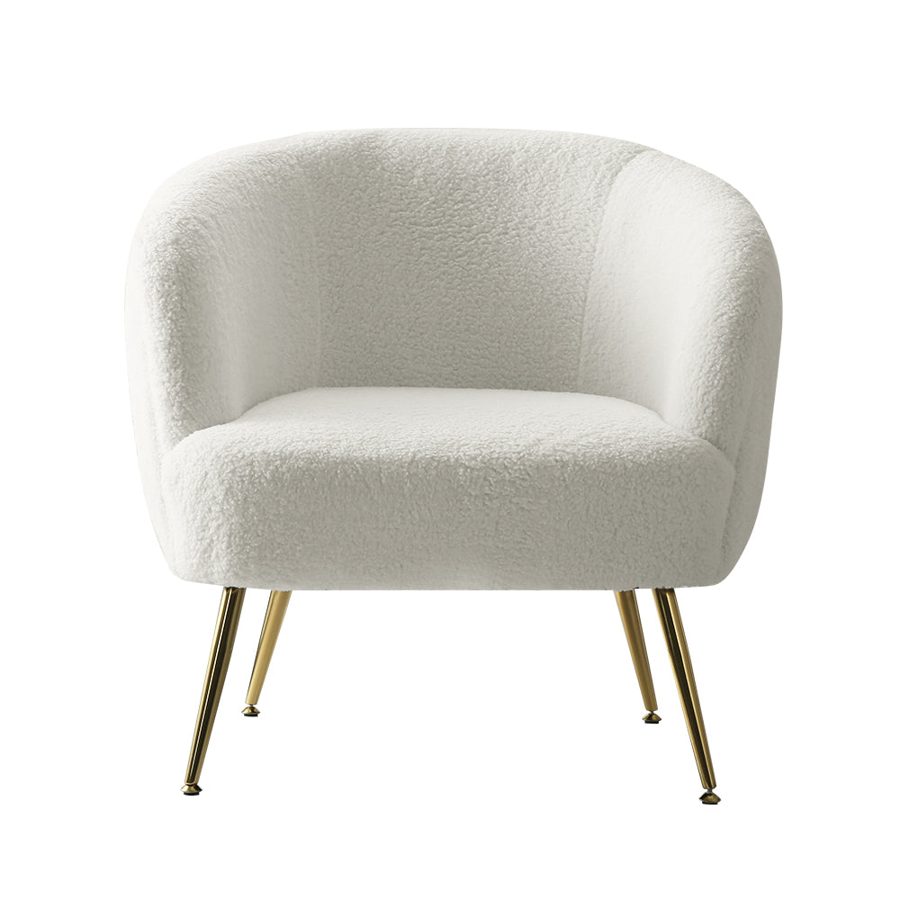 Sherpa Boucle Sofa Armchair - White