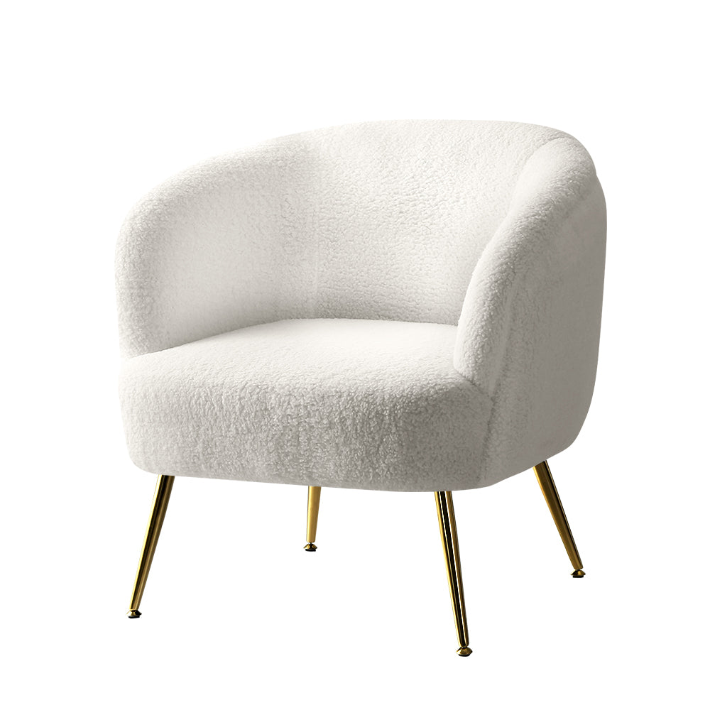 Sherpa Boucle Sofa Armchair - White