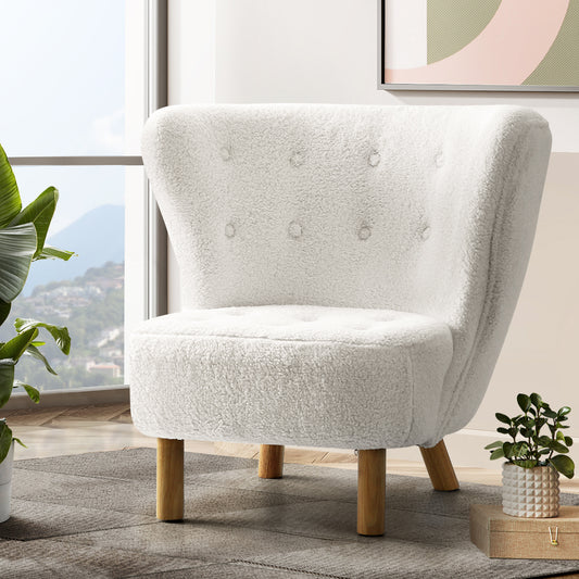 Felista Sherpa Armchair - White