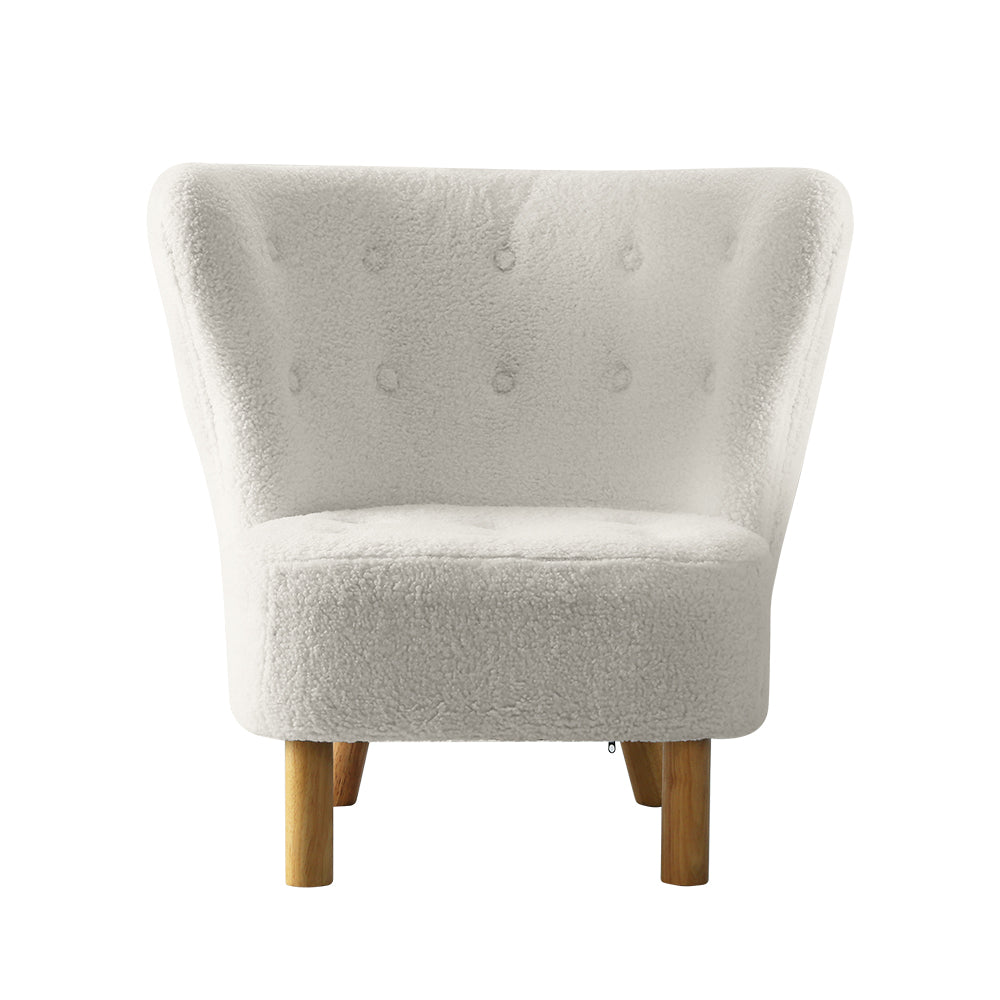 Felista Sherpa Armchair - White
