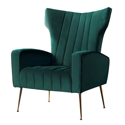 The Kate Armchair - Green Velvet