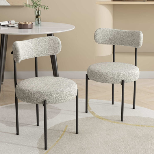 Elsa Dining Chairs - White Quartz - Set of 2
